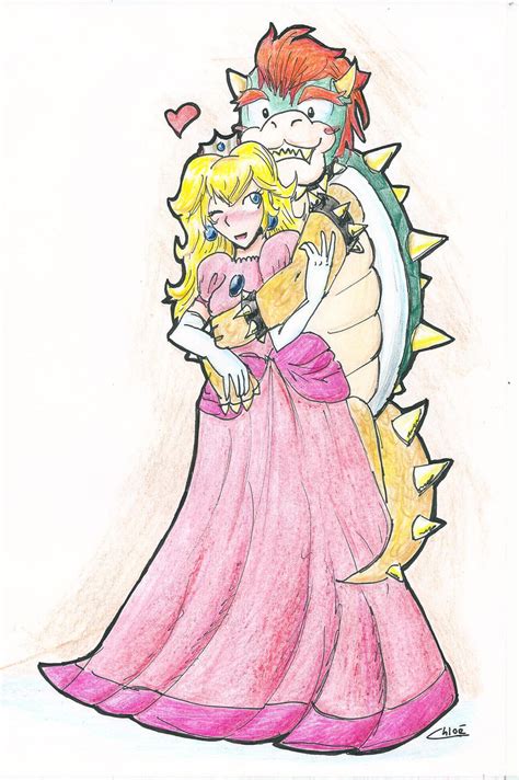 bowser x peach